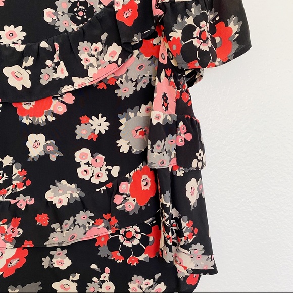 JOIE Ruffle Layered Floral Blouse SZ M - Picture 3 of 4